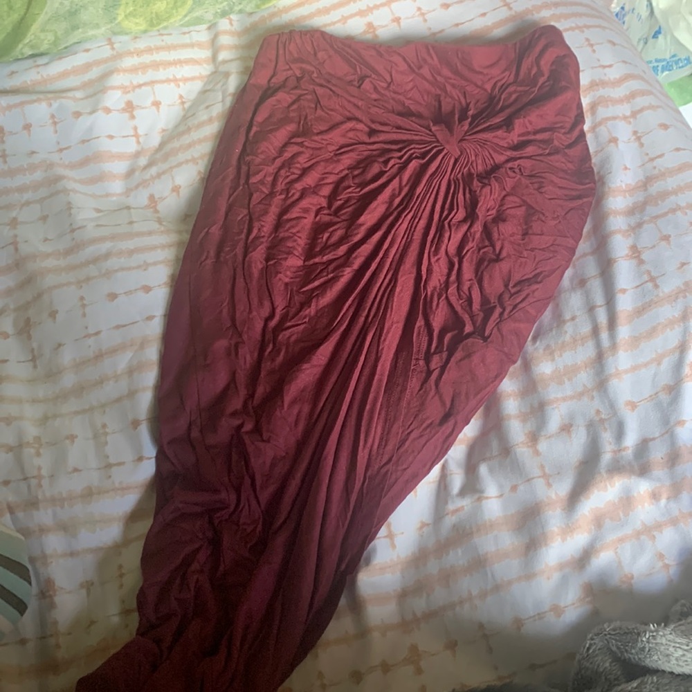 Asymmetrical pencil skirt